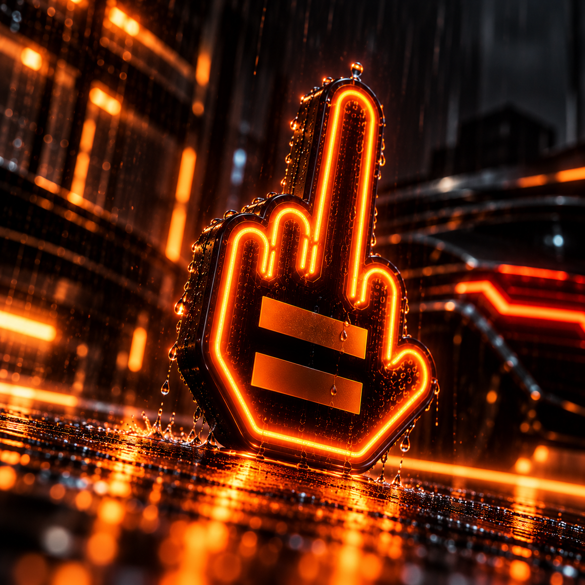 GloHand V1 – LED Gesty do Samochodu | Podświetlany Znak na Szybę
